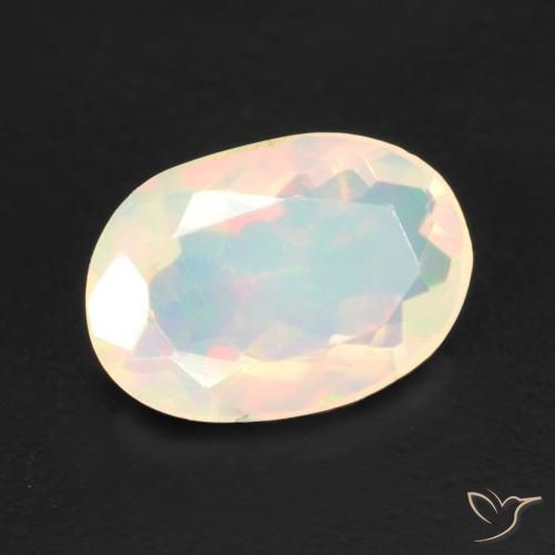 Opale Multicolore naturale da 1.03 ct, Ovale, Trasparente