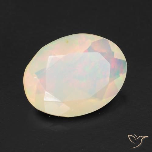 Opale Multicolore naturale da 0.96 ct, Ovale, Trasparente