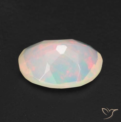 Opale Multicolore naturale da 0.96 ct, Ovale, Trasparente