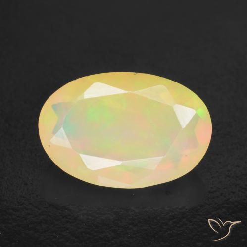 1.49ct Naturale Multicolore Opale, Ovale, Traslucido