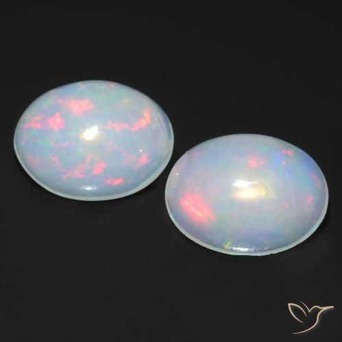 1.51ctw Naturale Multicolore Opale, Ovale, Trasparente, Photo A