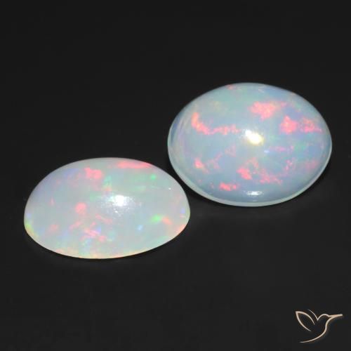 Gemme di Opale Multicolore naturale da 1.51 ct, Ovale, Trasparente