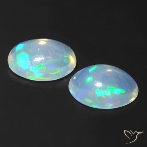 Gemme di Opale Multicolore naturale da 0.94 ct, Ovale, Trasparente