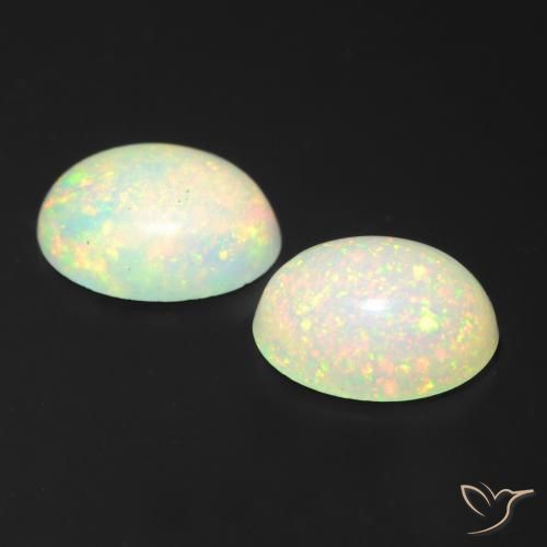 Gemme di Opale Multicolore naturale da 1.00 ct, Ovale, Traslucido