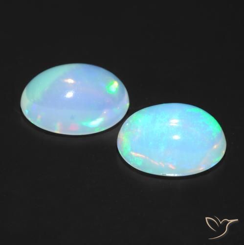 Gemme di Opale Multicolore naturale da 1.20 ct, Ovale, Trasparente
