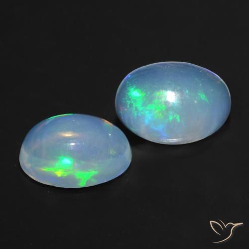 Gemme di Opale Multicolore naturale da 0.85 ct, Ovale, Trasparente