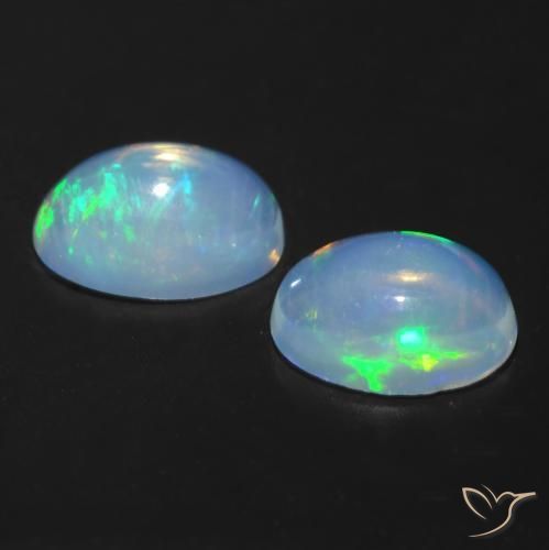 Gemme di Opale Multicolore naturale da 0.85 ct, Ovale, Trasparente