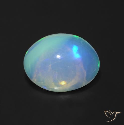 1.22ct Naturale Multicolore Opale, Ovale, Trasparente