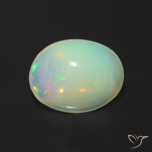 1.27ct Naturale Multicolore Opale, Ovale, Trasparente