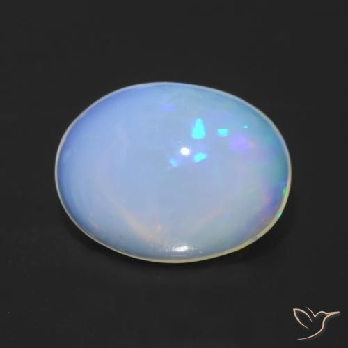 1.23ct Naturale Multicolore Opale, Ovale, Trasparente
