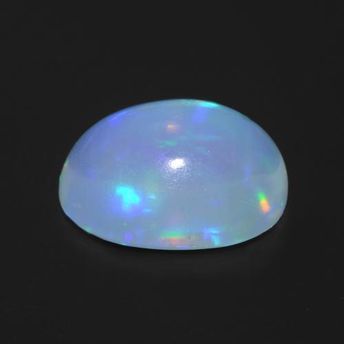 Opale multicolore naturale da 1,23 ct, taglio ovale, trasparente