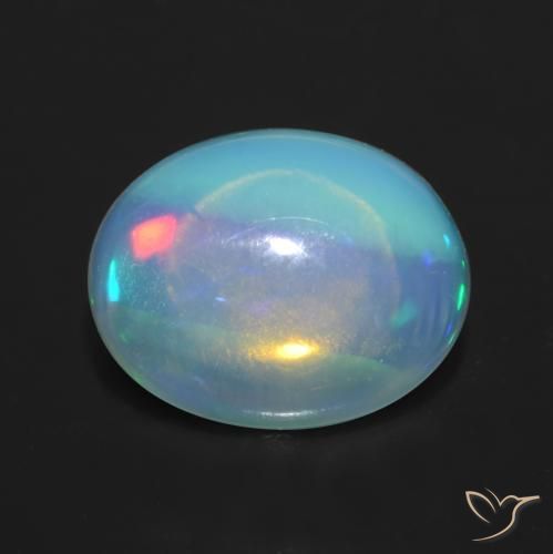 1.08ct Naturale Multicolore Opale, Ovale, Trasparente