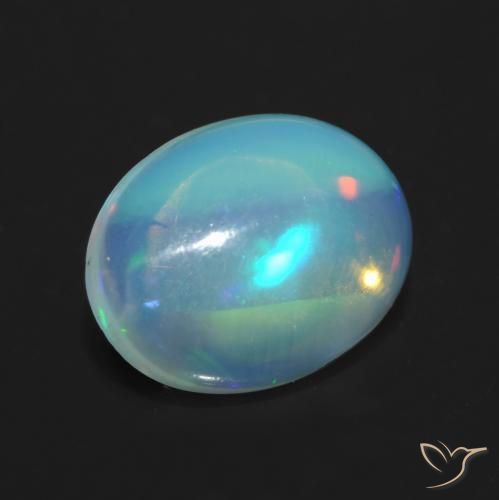 Opale Multicolore naturale da 1.08 ct, Ovale, Trasparente
