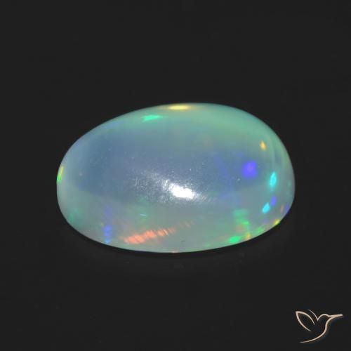 Opale Multicolore naturale da 1.08 ct, Ovale, Trasparente