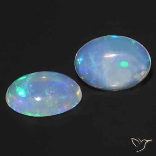 Gemme di Opale Multicolore naturale da 0.94 ct, Ovale, Trasparente