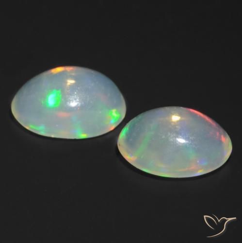 Gemme di Opale Multicolore naturale da 0.89 ct, Ovale, Trasparente