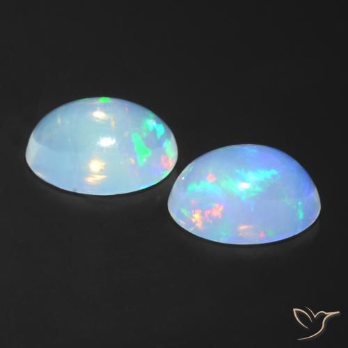 Gemme di Opale Multicolore naturale da 1.62 ct, Ovale, Trasparente