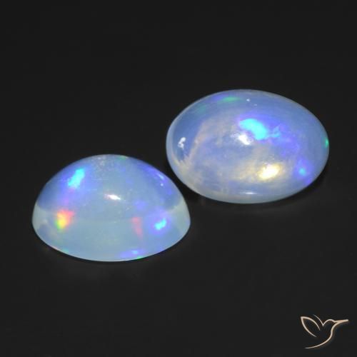 Gemme di Opale Multicolore naturale da 1.07 ct, Ovale, Trasparente