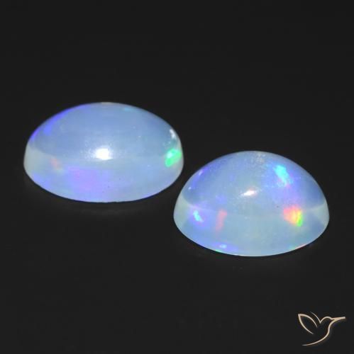 Gemme di Opale Multicolore naturale da 1.07 ct, Ovale, Trasparente