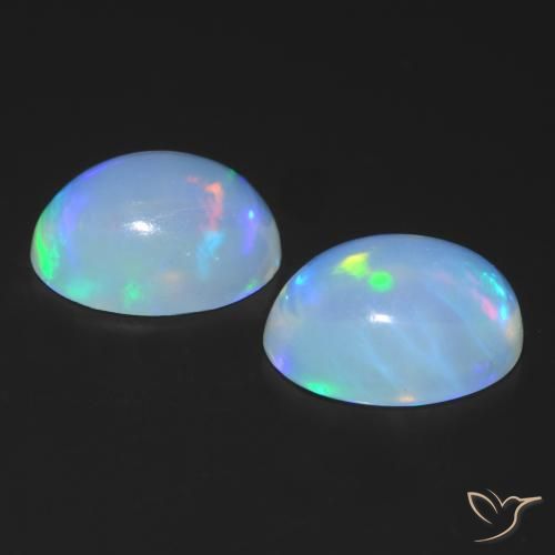Gemme di Opale Multicolore naturale da 1.61 ct, Ovale, Trasparente