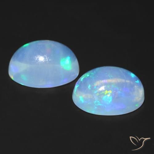 Gemme di Opale Multicolore naturale da 0.78 ct, Ovale, Trasparente