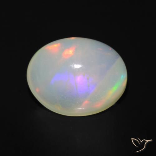 1.36ct Naturale Multicolore Opale, Ovale, Trasparente