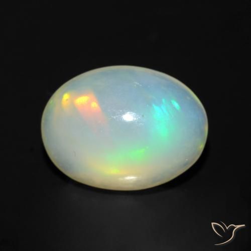 1.05ct Naturale Multicolore Opale, Ovale, Trasparente