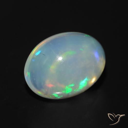 Opale Multicolore naturale da 1.21 ct, Ovale, Trasparente
