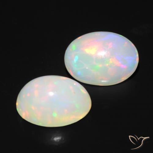 Gemme di Opale Multicolore naturale da 1.72 ct, Ovale, Traslucido