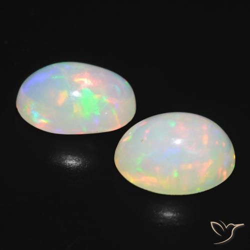 Gemme di Opale Multicolore naturale da 1.72 ct, Ovale, Traslucido