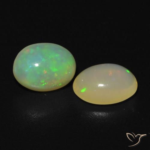 Gemme di Opale Multicolore naturale da 0.99 ct, Ovale, Trasparente