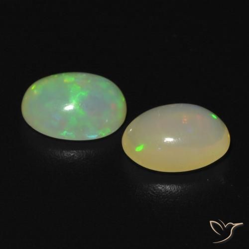 Gemme di Opale Multicolore naturale da 0.99 ct, Ovale, Trasparente