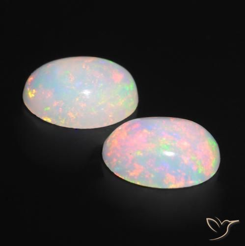 Gemme di Opale Multicolore naturale da 1.39 ct, Ovale, Traslucido