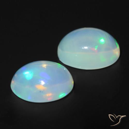 Gemme di Opale Multicolore naturale da 1.64 ct, Ovale, Trasparente