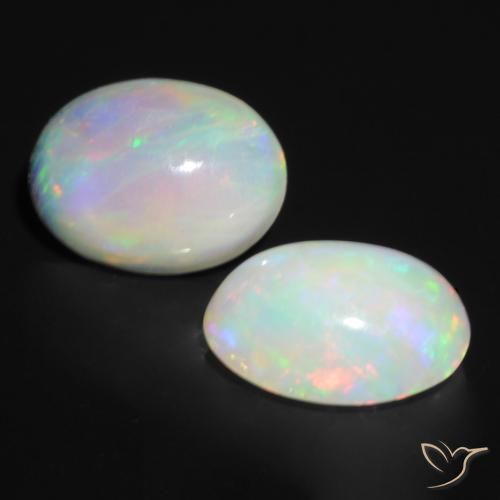 Gemme di Opale Multicolore naturale da 1.11 ct, Ovale, Traslucido