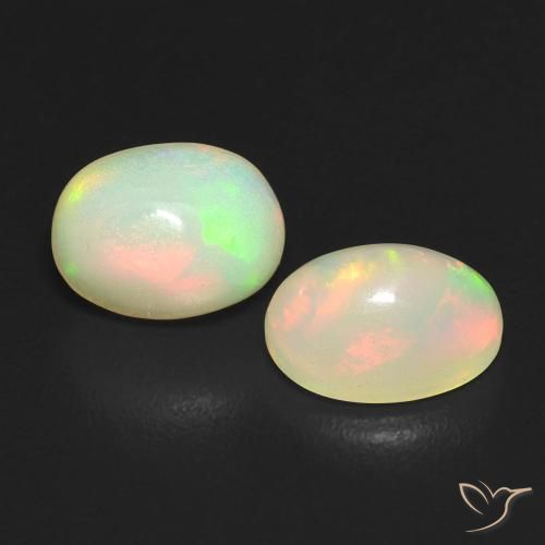 Gemme di Opale Multicolore naturale da 1.12 ct, Ovale, Traslucido