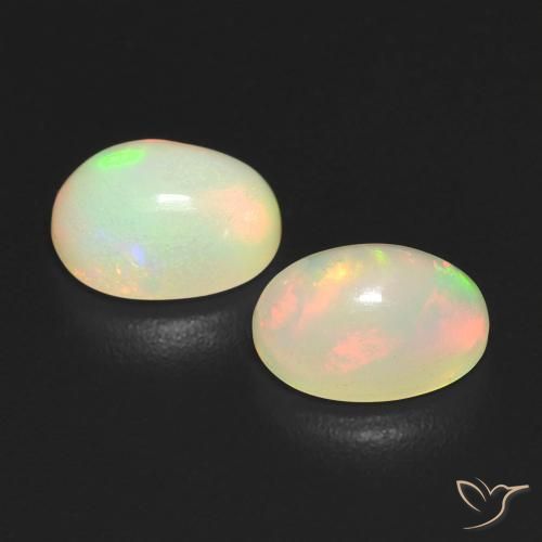Gemme di Opale Multicolore naturale da 1.12 ct, Ovale, Traslucido