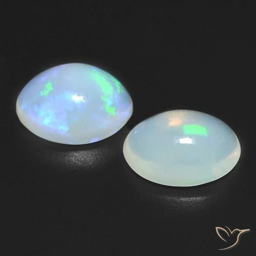 Gemme di Opale Multicolore naturale da 1.50 ct, Ovale, Trasparente