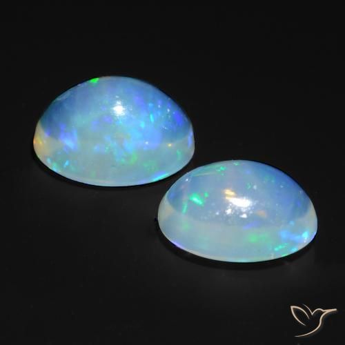 Gemme di Opale Multicolore naturale da 1.19 ct, Ovale, Trasparente