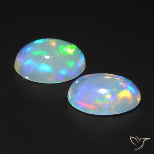 Gemme di Opale Multicolore naturale da 0.99 ct, Ovale, Trasparente