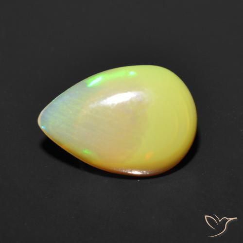 Opale Multicolore naturale da 0.87 ct, Forma a pera, Traslucido