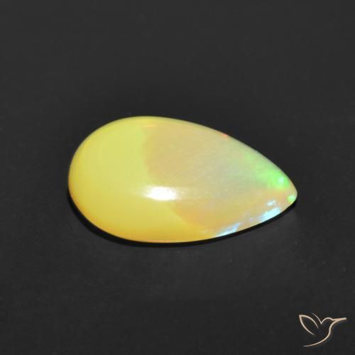 Opale Multicolore naturale da 0.87 ct, Forma a pera, Traslucido