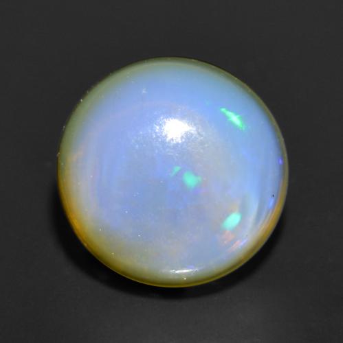 Opale Multicolore naturale da 0.90 ct, Taglio rotondo, Traslucido
