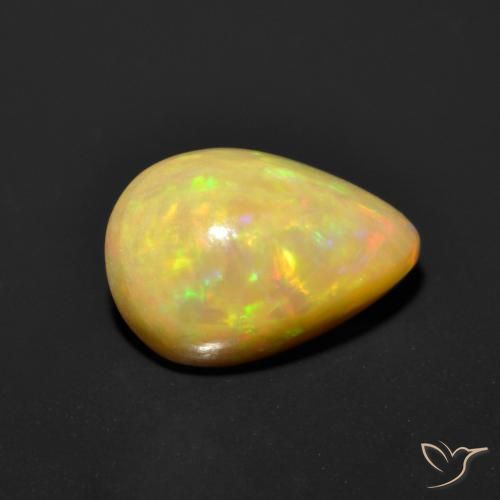 Opale Multicolore naturale da 1.44 ct, Forma a pera, Opaco