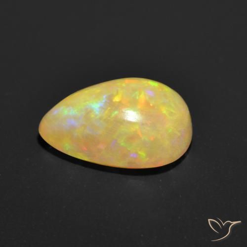 Opale Multicolore naturale da 1.44 ct, Forma a pera, Opaco