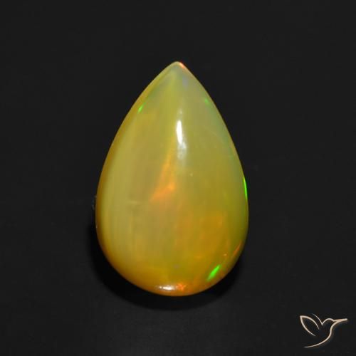 0.98ct Naturale Multicolore Opale, Forma a pera, Traslucido, Photo A