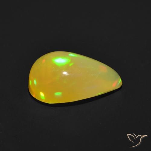 Opale Multicolore naturale da 0.98 ct, Forma a pera, Traslucido