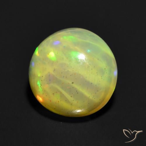 Opale Multicolore naturale da 0.85 ct, Rotondo, Traslucido