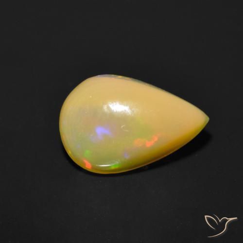 Opale Multicolore naturale da 0.85 ct, Forma a pera, Traslucido