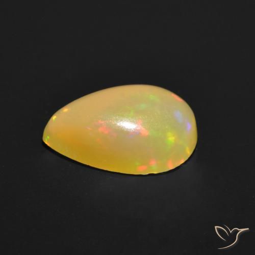 Opale Multicolore naturale da 0.85 ct, Forma a pera, Traslucido
